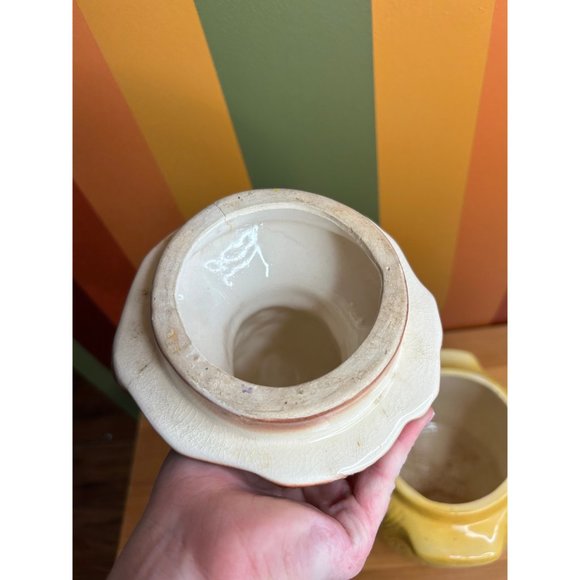 Vintage American Bisque ceramic puppy in a pot cookie jar ceramic1950s kitschy - Picture 7 of 10